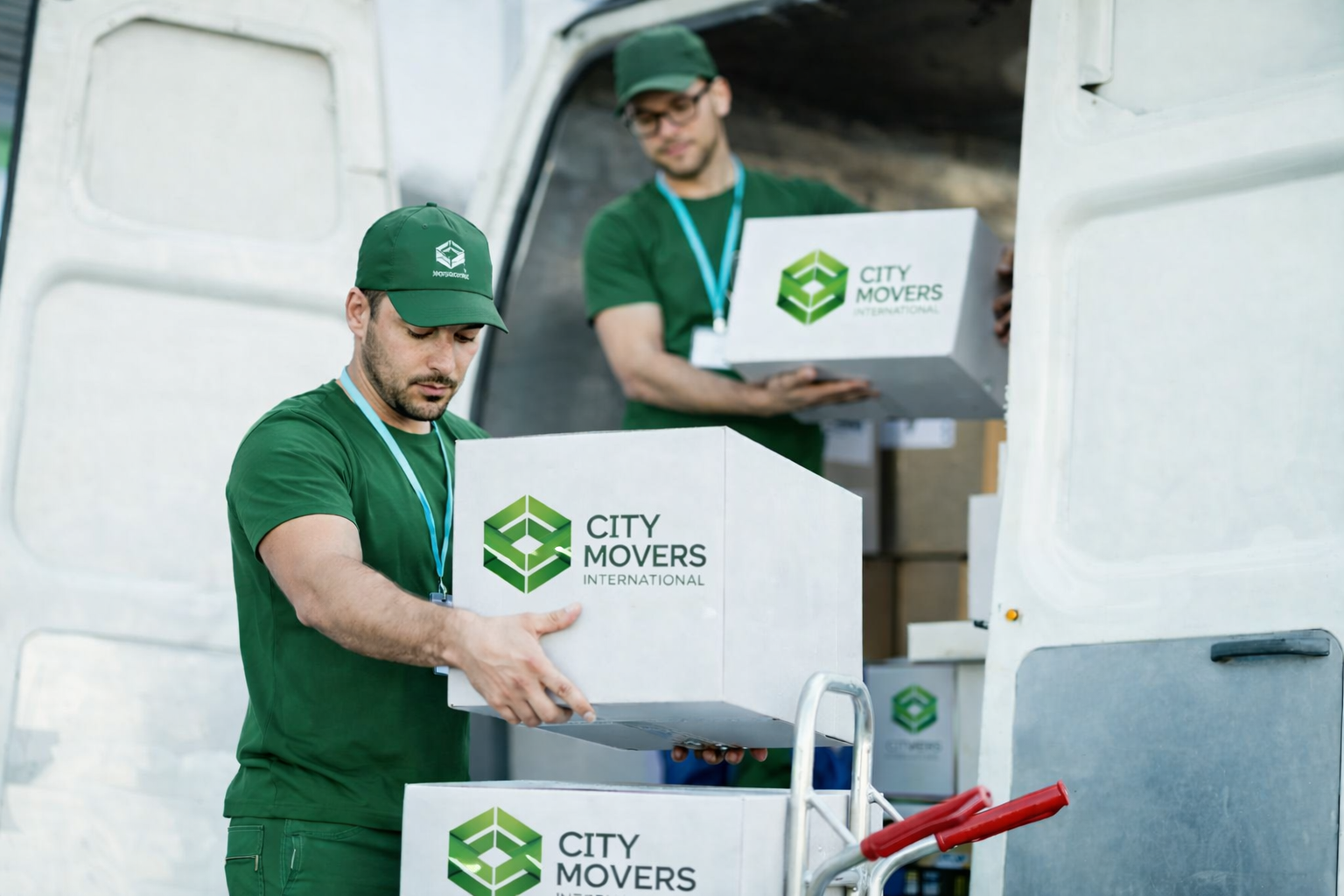 Operarios de City Movers trabajando